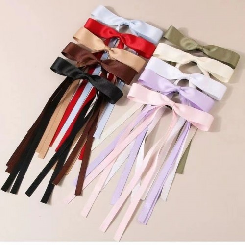 Mueehoo 10PCS Hair Ribbon Bows Hair Clips with Bowknot Long Tail Tassel Bows Ribbons for Hair Barrettes Mueehoo 10PCS Hair Ribbon Bows Hair Clips with Bowknot Long Tail Tassel Bows Ribbons for Hair Barrettes
